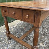 Antique French Oak Refectory Dining Table, c 1850. L201