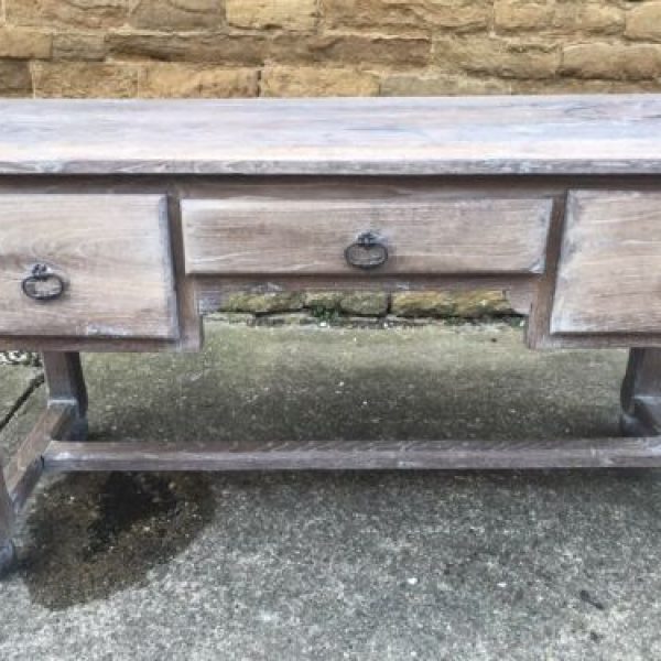 Georgian Pine &amp; Oak Dairy Hall Kitchen Table, Circa 1800
