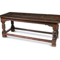 Antique Charles II Period Oak Refectory Dining Table, c 1680