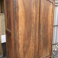 Antique French Walnut Louis XVI Armoire Linen Cupboard, c 1770