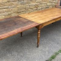 Antique French 4 metre Extending Refectory Cherrywood Dining Table, c1820. L400