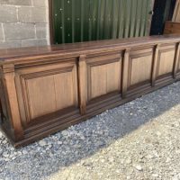 Antique French Shop Apothecary Oak Counter, c 1880