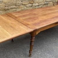Antique French Cherrywood Extending Refectory Dining Table, c 1820. L321