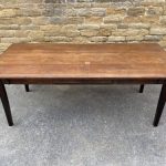 Antique French Pine &amp; Oak Refectory Dining Table, c 1800. L202