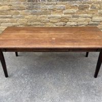Antique French Pine &amp; Oak Refectory Dining Table, c 1800. L202