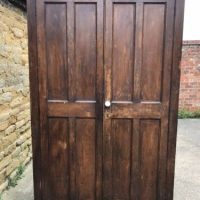 Antique Oak School Cupboard, labeled Kingfisher West Bromwich, c 1920