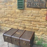 Vintage Luggage Suitcase Coffee Table, c1950