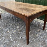 Antique French Oak Refectory Dining Table, c 1830. L200