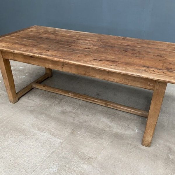 Antique Georgian Pine Farmhouse Rectangular Dining Table, c 1810. L212