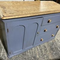 Antique Painted Pine Cupboard Sideboard, c 1870