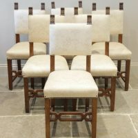 Set of Six 17th Century Style Walnut Dining Chairs, c 1910