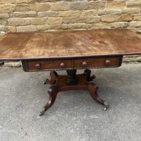 Antique William IV Mahogany Sofa Hall Table, c 1840