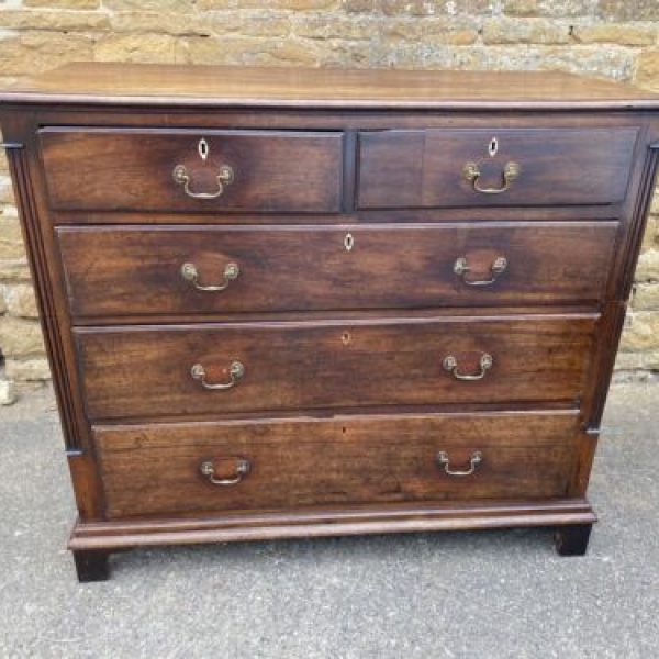 Antique Georgian Mahogany Chest of Drawers, c 1800
