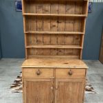 Antique English Pine Dresser Cupboard, c 1870