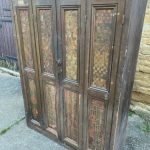 Antique Painted English Pine Unusual Housekeeper&#8217;s Cupboard, c 1870