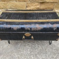 Antique Luggage Trunk Box Coffee Occasional Table
