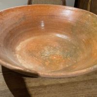Antique French Pancheon Tian Terracotta Very Large Bowl, c 1880