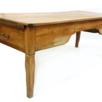 Antique French Country Fruitwood Refectory Dining Table, c 1840