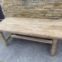 Antique Oak French Farmhouse Refectory Dining Table, c 1870 L201