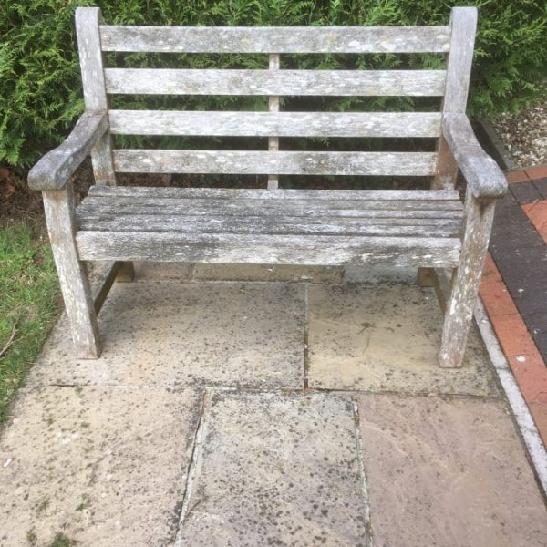 Weathered Teak Garden Bench