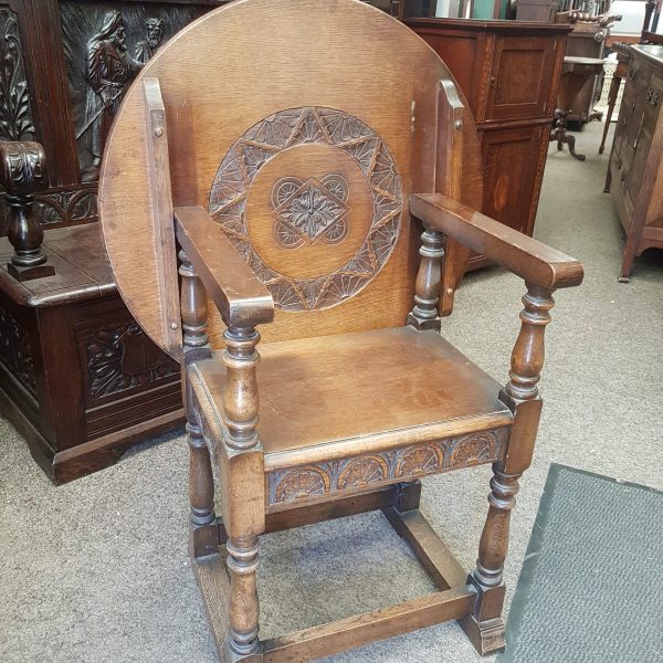 Antique Oak Monks Chair Table