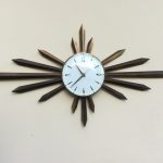 Mid Century Sunburst Clock by Metamec c1960&#8217;s