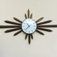 Mid Century Sunburst Clock by Metamec c1960&#8217;s
