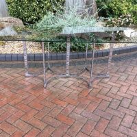 Merrow Associates Mid Century Chrome &#038; Glass Dining Table designed by Richard Young c1970&#8217;s