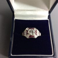 Art Deco Style Diamond and Ruby Ring
