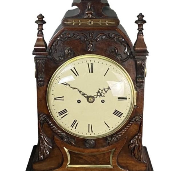 English Double Fusee Table Clock