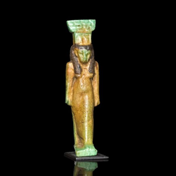 Large Egyptian faience amulet of Nephthys