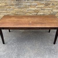 Antique French Pine &amp; Oak Refectory Dining Table, c 1800. L202