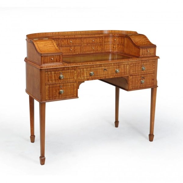 Antique Satinwood Carlton House Desk c1900