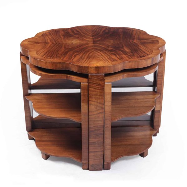 Art Deco Walnut Nest of Tables c1930