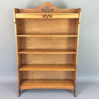 Large Arts &#038; Crafts Open Bookcase by Harris Lebus c1900