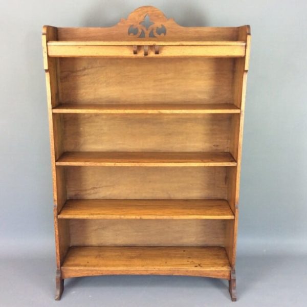 Large Arts &#038; Crafts Open Bookcase by Harris Lebus c1900