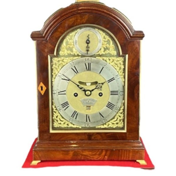 A George III Mahogany triple pad top Table Clock