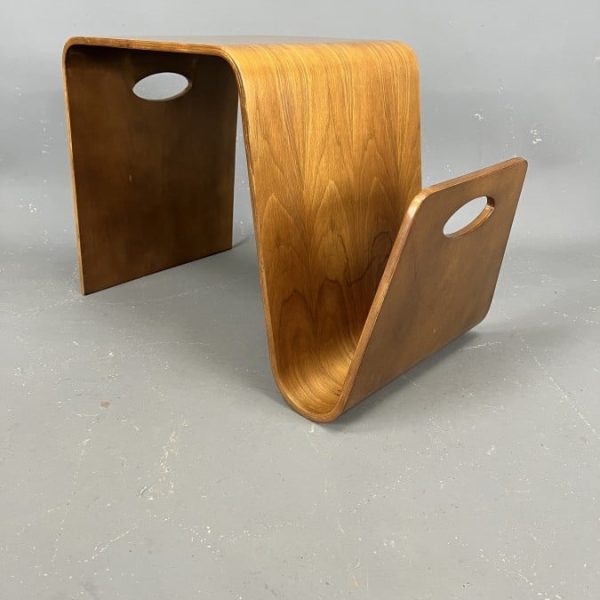 1960s Bent Plywood Coffee Table Magazine Rack