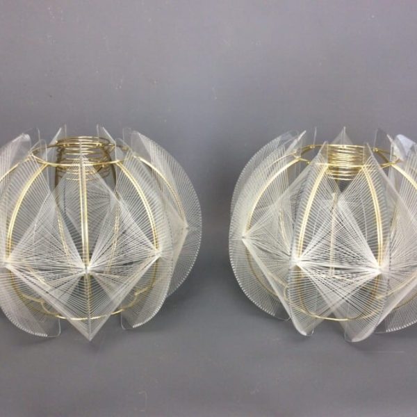 Pair of Paul Secon for Sompex Pendant Shades Mid Century 1960&#8217;s