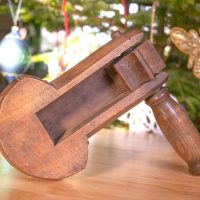 Antique Wooden Bird Scarer/Rattle