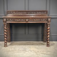 Carved Oak Side Table