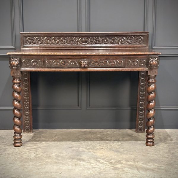 Carved Oak Side Table