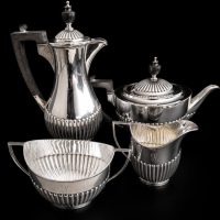 Antique Solid Silver Tea Set &amp; Coffee Service 1170g