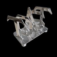 Art Deco Silver Plate Toast Letter Rack c1920