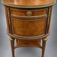 Antique French Oval Cabinet Table