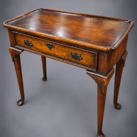 Antique Walnut Side Table with Drawer