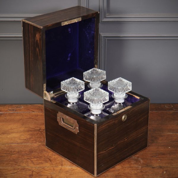 Victorian Coromandel &amp; Brass Mounted Decanter Box