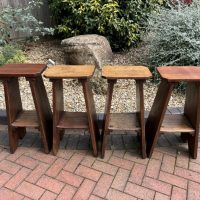 Early 20th Century Set of Four Country Stools