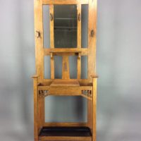 Arts and Crafts Oak Hall Stand by Harris Lebus