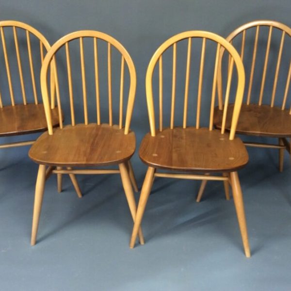 Mid Century Set of 4 Ercol Windsor Dining Chairs